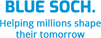 BLUE SOCH. Helping millions shape their tomorrow logo